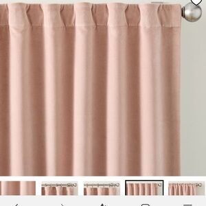 Pottery Barn Blush Velvet Curtains